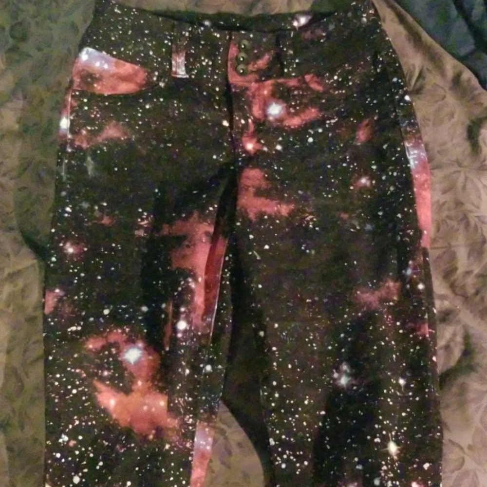 Black heart galaxy super skinny jeans